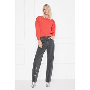 [Anine Bing] High Rise Distressed Skylar Jeans